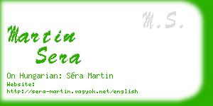 martin sera business card