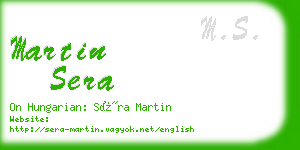 martin sera business card